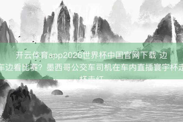 开云体育app2026世界杯中国官网下载 边开车边看比赛？墨西哥公交车司机在车内直播寰宇杯走红
